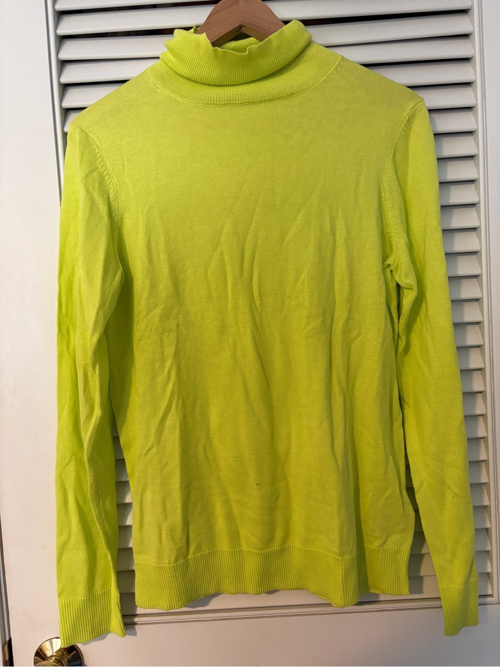 Amazon Essentials Neon Lime Knit Turtleneck